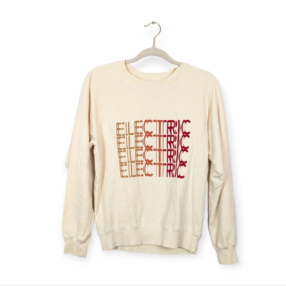 Current/Elliott Electric Crewneck Graphic Sweatshirt